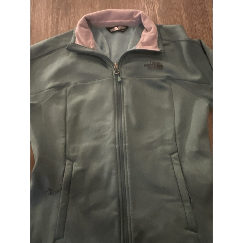 The North Face Womens Full Zip Up Hoodie Long Sleeve Green Size Small